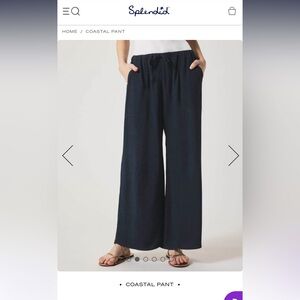 Splendid Women's Coastal Linen Pants - Navy